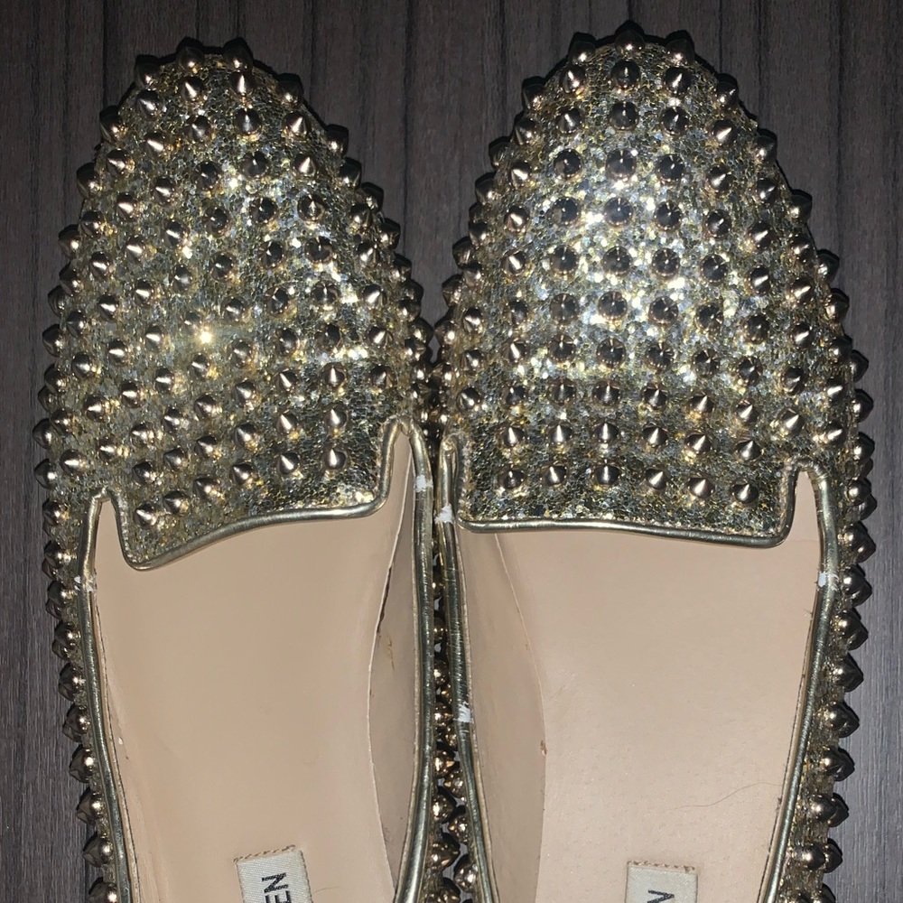 gold studded STEVE MADDEN Loafers